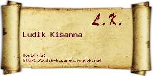 Ludik Kisanna névjegykártya